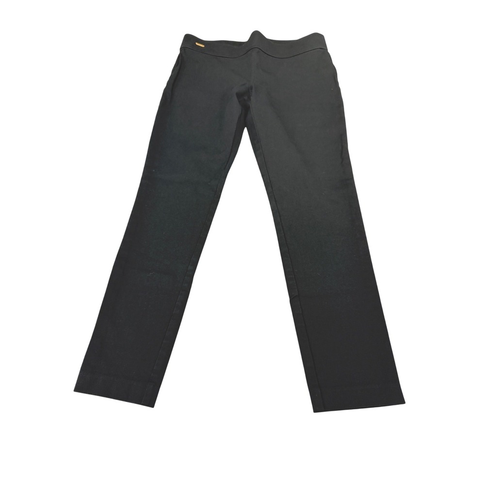 Lauren Ralph Lauren Black Slim‎ Fit Pull On Pants Elastic Waist Size 10